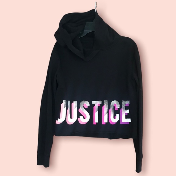 Justice Other - Justice Glitter Crop Hoodie Size 10
